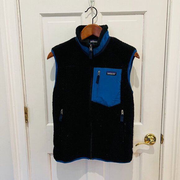 Patagonia Retro-X Fleece Vest Jacket Mens Size Medium VTG Deep Pile Blue